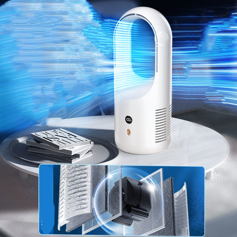 Electric Bladeless Fan Cooler Desktop Portable Silent 360 Circulation