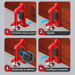 Sistema Antirrobo Portátil con Alarma de 80 dB y Sensor de Vibración para Protección del Hogar, Oficina o Viaje